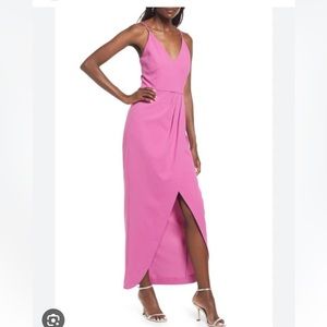 WAYF The Ines V-Neck Tulip Gown